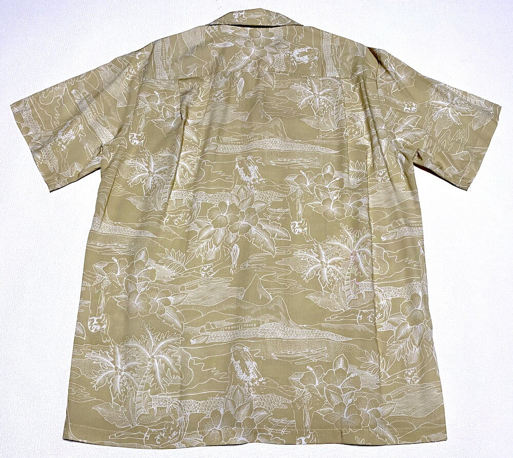 【アロハシャツ】メンズ 半袖 レディース 大きいサイズ TWO PALMS（ツーパームス） TWO066 アイボリー フラガール プレゼント ギフト おしゃれ 人気 ハワイアン ブランド 結婚式 誕生日 お祝 母の日 父の日 クリスマス イベント 衣装 開襟 送料無料