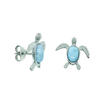 【国内配送】ホヌピアス / ラリマーストーンジュエリー(Larimar Stone Jewelry) ハワイ お土産 おみやげ プレゼントギフト 【Papa Hawaii|パパハワイ】