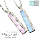 【2個セット】 ハワイアンジュエリー ペアネックレス サージカルステンレス ネックレス シェル 蝶貝 スクロール プレート ピンク ブルー ネイビー 金属アレル...