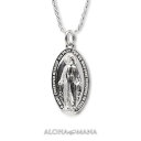【20%OFFクーポン!】ハワイアンジュエリー ネックレス アクセサリー レディース 女性 シルバー925 メダイ メダイユ お守り 大きめ ロープチェーン付 送料無料 リゾート 湘南 サーファー アクセサリー 人気 手作り 工房 職人 普段使い apd1521