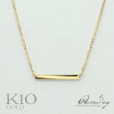 10金ネックレス k10 ゴールド 10k プチ 華奢 華奢ネックレス 小ぶり 小さめ バーネックレス 普段 使い 10 金 10kネックレス イエローゴールド 40cm シンプル k10ネックレス rne1863
