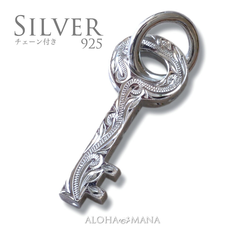 ハワイアンジュエリー ペンダント ネックレス キー レディース メンズ SV925 シルバー ネックレス カットロープチェーン付き apd1866 新作