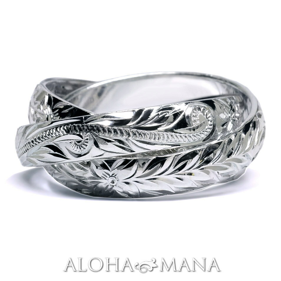 ハワイアンジュエリーの指輪（レディース） ハワイアンジュエリー リング 指輪 レディース 女性 メンズ 男性 ペアリングにオススメ スリーサークル・三連・3連シルバーリング 指輪 男性サイズまで豊富なサイズ シルバー925 ambri0758sv