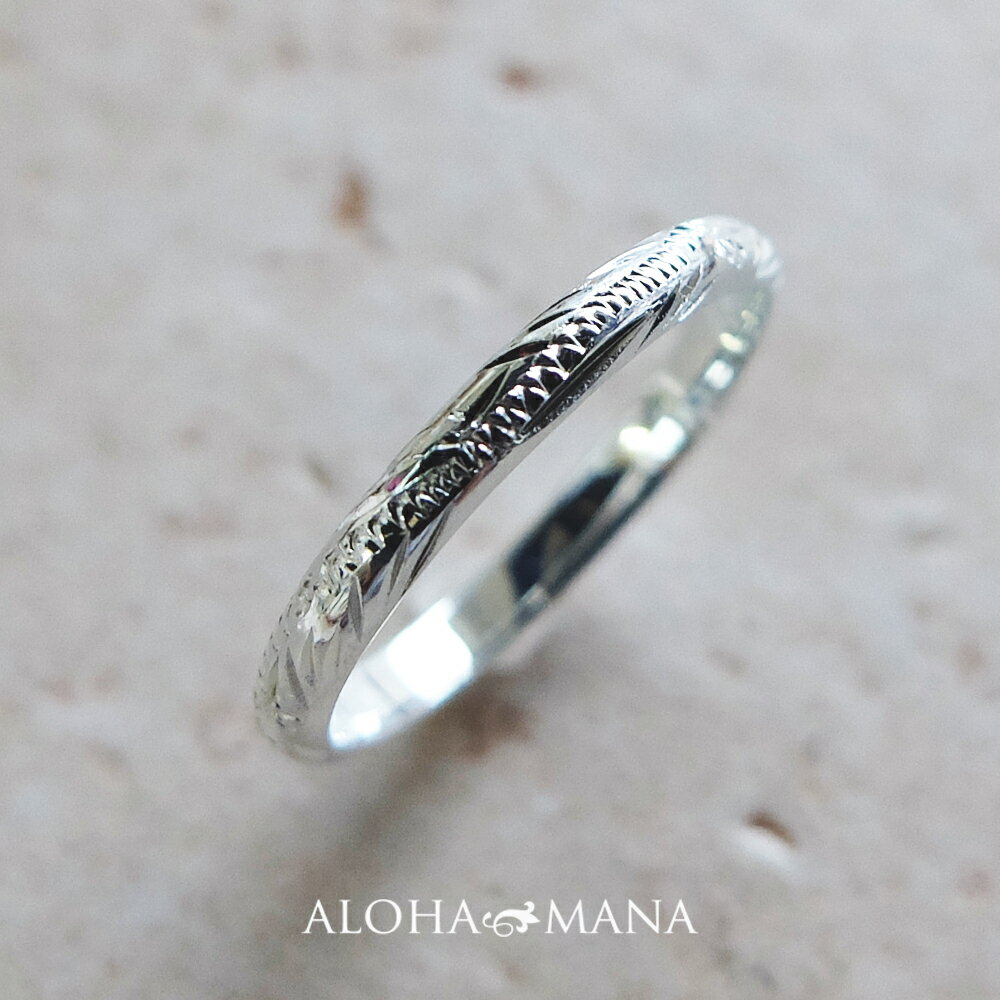 【数量限定】小さいサイズ ハワイアンジュエリー リング アクセサリー レディース 女性 メンズ 男性 ペアリングにオススメ シルキーラインスクロールリング(クリ...