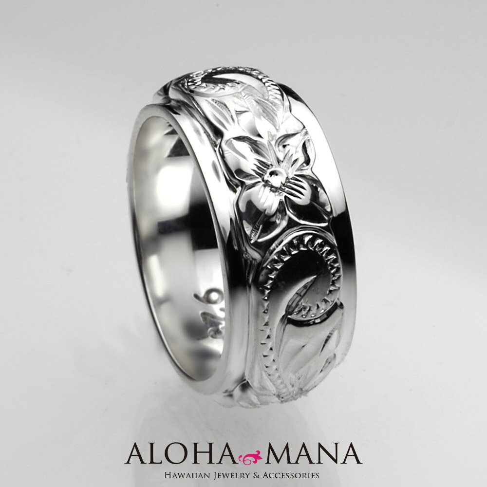 ハワイアンジュエリー リング 指輪 ペアリングにオススメ デュアルトーン シルバーリング シルバー 925 アクセサリー レディース 女性 メンズ 男性 amb...