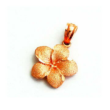 ハワイアンジュエリー ネックレス アクセサリー レディース 女性 K14 14金 ゴールド プルメリア フラワー・ピンクゴールド ペンダント トップ (付属チェ...