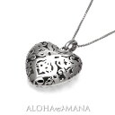 k18ネックレス ハワイアンジュエリー ネックレス (Weliana)k18ホワイトゴールドハートのレリーフ ペンダントヘッド (付属チェーンなし)