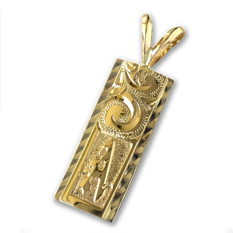 ネックレス ハワイアンジュエリー イニシャルネックレス K14ゴールド 14金 アクセサリー レディース 女性 メンズ 男性 (Weliana) オーダーメイド...