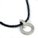 ハワイアンジュエリー ネックレス レディース 女性 メンズ 男性 (Weliana) エターナル CZ サークル ブラックスピネル リバーシブル ペンダント キ...