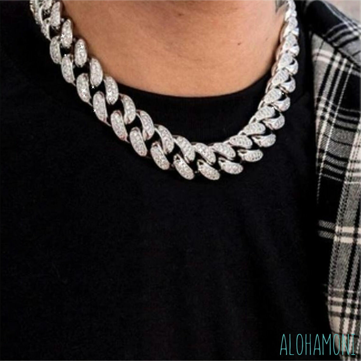 マイアミ キューバン ネックレス 喜平 チェーン キューバ キュービック ジルコニア HIPHOP ヒップホップ ストリート系 ファッション アーバンストリート...