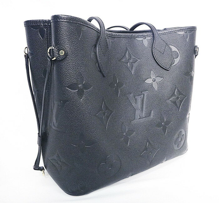 【SAランク】LOUIS VUITTON(ルイヴィトン) ネヴァーフルMM モノグラム アンプラント M45685 ノワール ブラック トートバッグ ショルダーバッグ ポーチ付