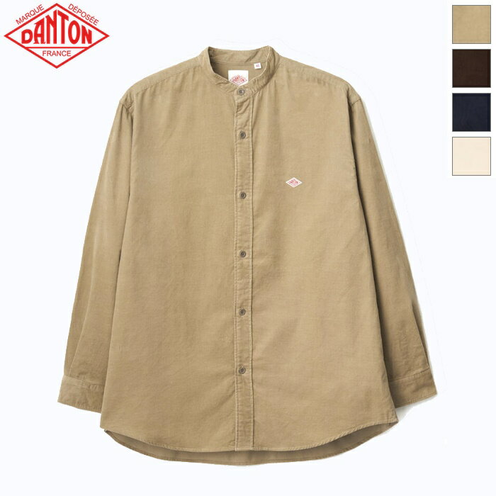 WINTER SALE 30%OFF] DANTON ダントン メンズ コーデュロイ バンドカラー ロングスリーブシャツ 長袖 BAND COLLAR SHIRT L/S　DT-B0003 MCD