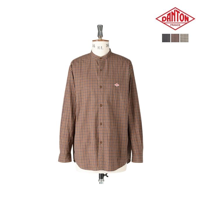 DANTON（ダントン) ブロードバンドカラーロングスリーブシャツ BAND COLLAR SHIRT L/S DT-B0003 STC