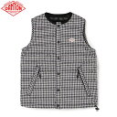 [WINTER SALE 30%OFF] DANTON ダントン キッズ チェック柄 クルーネックインナーダウンベスト KIDS INNER DOWN CREWNECK VEST　DT-A0048 NNP　日本正規代理店商品