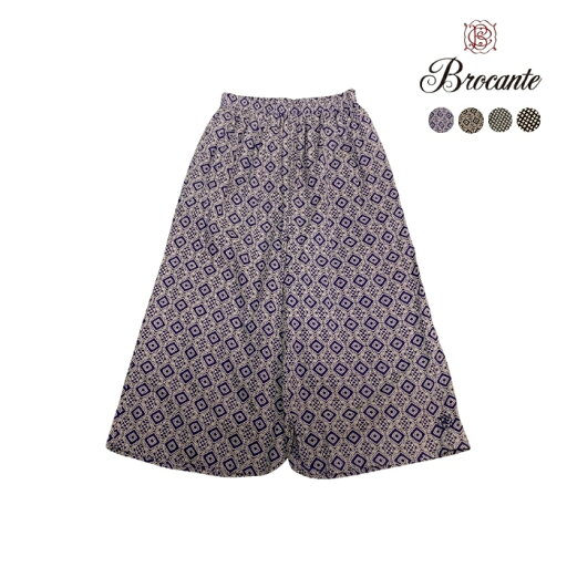 Brocante ブロカント インドプリントピエロパンツ イージーパンツ スカンツ ボトムス レディース パンツ 33344X Brocante ブロカント インドプリントピエロパンツ イージーパンツ スカンツ ボトムス レディース パンツ 33344X