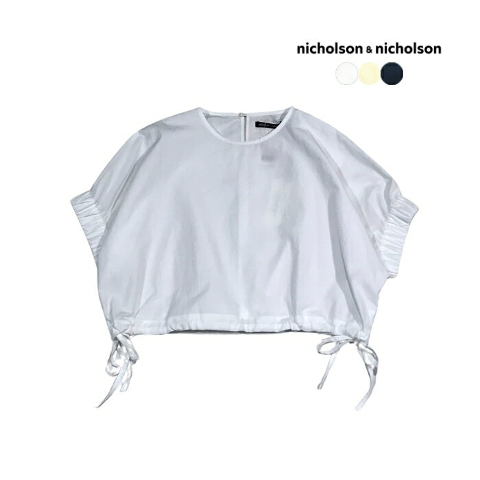  nicholson&nicholson ニコルソンアンドニコルソン LEMON SHEER レディース コットン オーガンジー ショートスリーブ シアー プルオーバー トップス lemonw