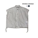 nicholson&nicholson ニコルソンアンドニコルソン テンダー ポプリン TENDER POPLIN フレンチスリーブ スモールカラー シャツ レディース tenderpoplin