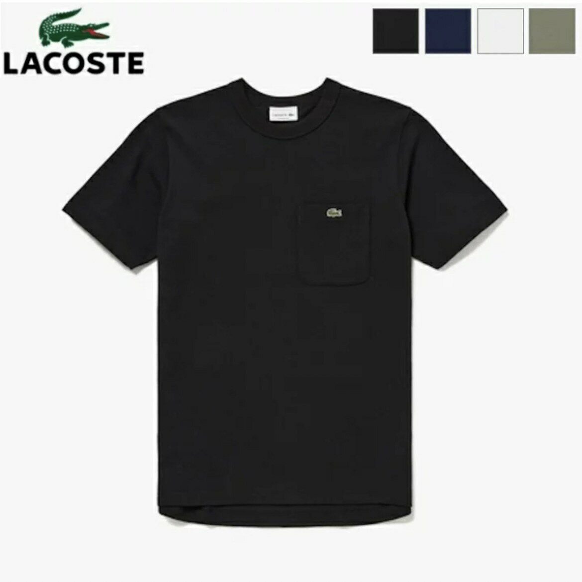 LACOSTE ラコステ メンズ 鹿の子地ポケット半袖Tシャツ パッチポケット付き トップス　TH4921-99