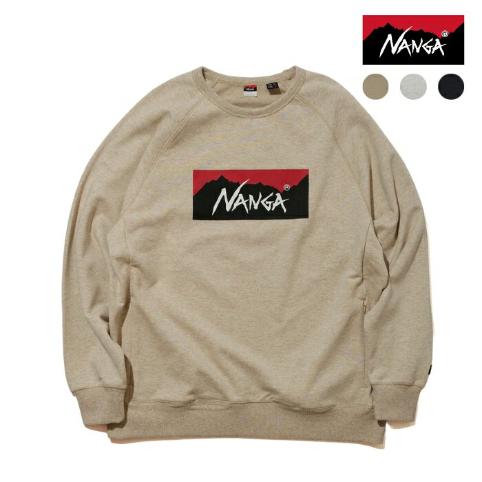 NANGA ナンガ ECO HYBRID BOX LOGO SWEATSHIRT/エコハイブリッドボックスロゴスウェットシャツ ロゴスウェット クルーネック NW23111F201