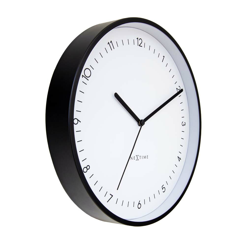 壁時計 掛時計 NEXTIME ネクスタイム ウォールクロック Berlin ホワイト / NXT-3305WI アルミケース STANDARD COLLECTION [2]