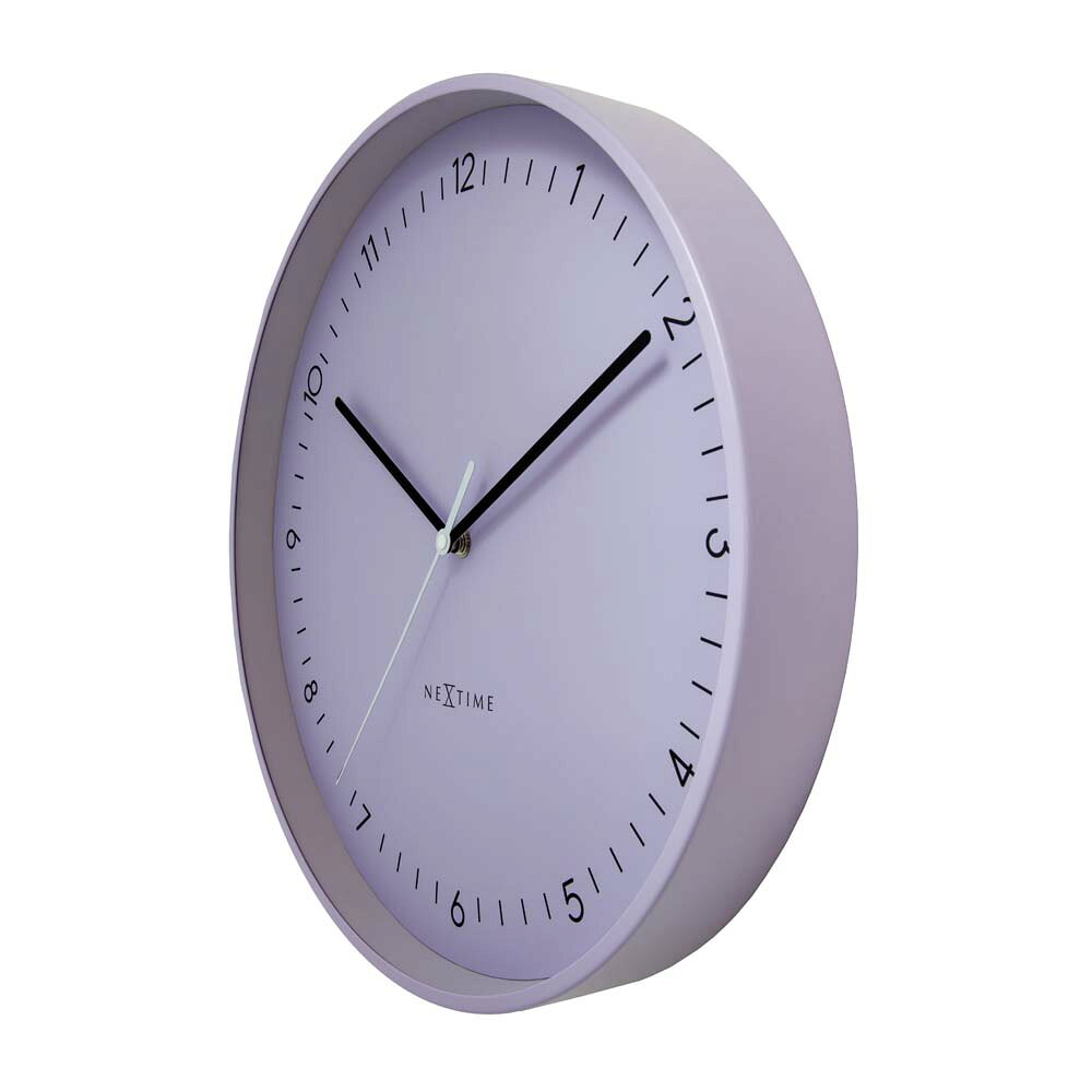 壁時計 掛時計 NEXTIME ネクスタイム ウォールクロック Berlin L パープル / NXT-3543LA メタルケース STANDARD COLLECTION [2]