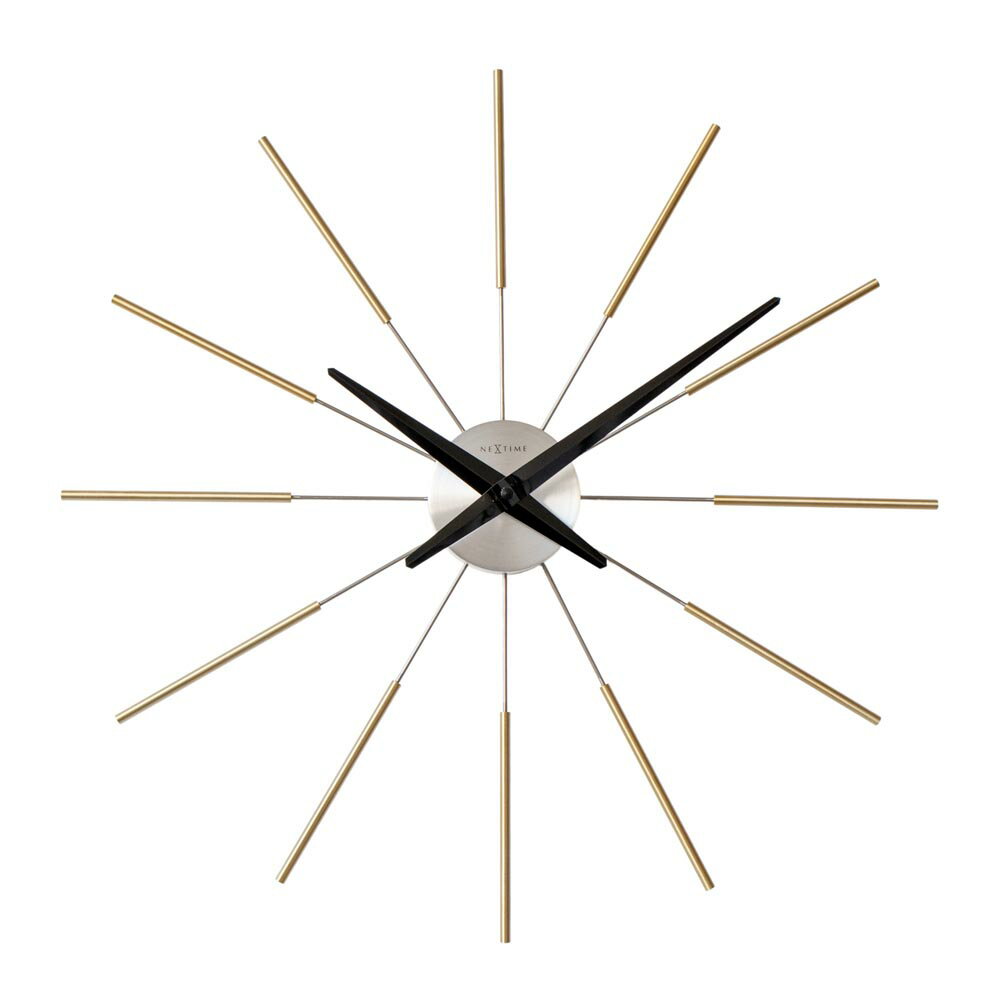 壁時計 掛時計 NEXTIME ネクスタイム ウォールクロック Radiant clock sunray GD x AL ゴールド×アルミ / NXT-J011 JAPANDI COLLECTION