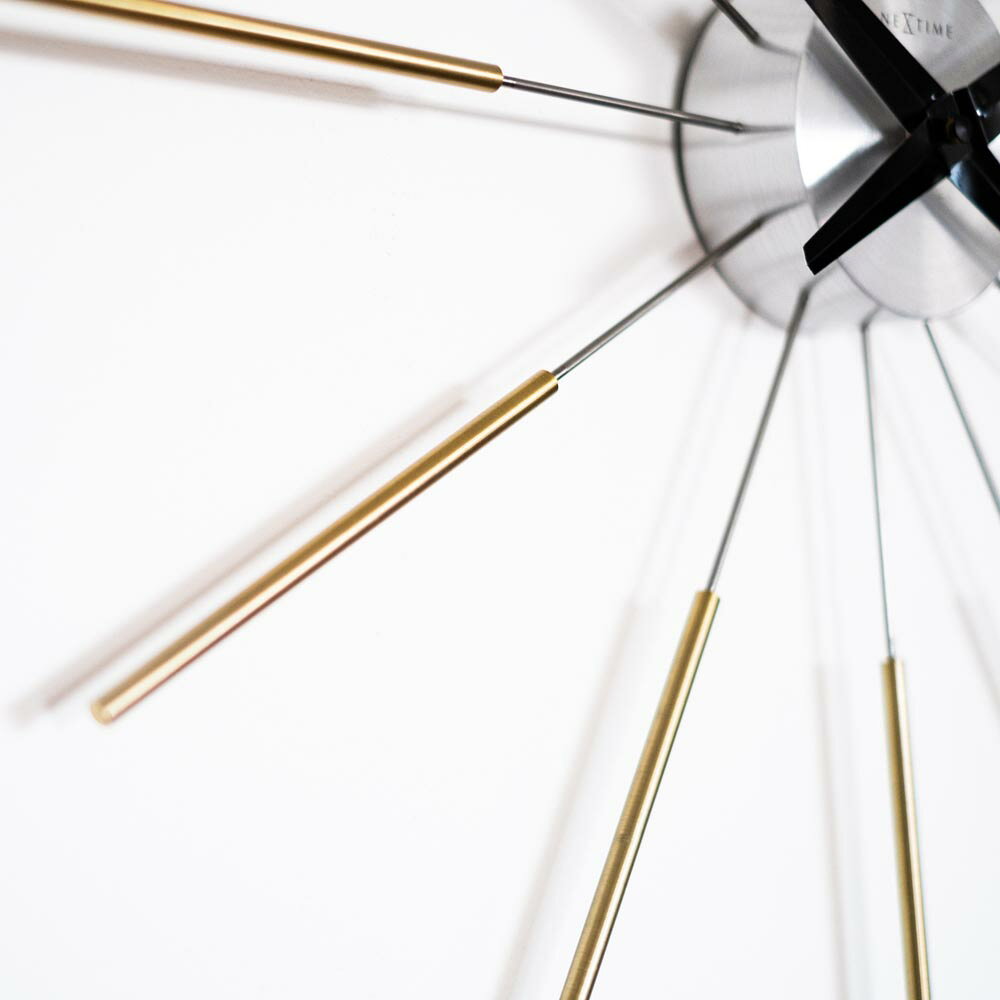 壁時計 掛時計 NEXTIME ネクスタイム ウォールクロック Radiant clock sunray GD x AL ゴールド×アルミ / NXT-J011 JAPANDI COLLECTION [3]