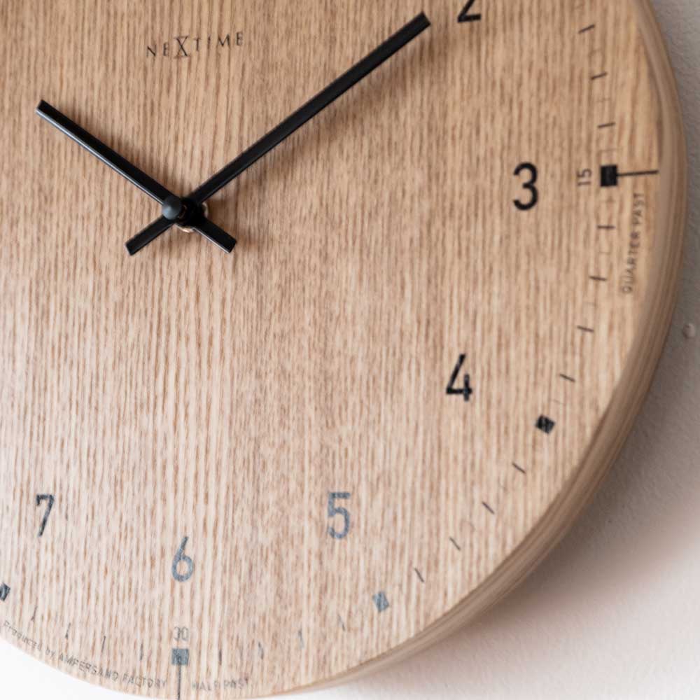 壁時計 掛時計 NEXTIME ネクスタイム ウォールクロック Bon ブラウン / NXT-J024 ナチュラル ウッド JAPANDI COLLECTION [2]