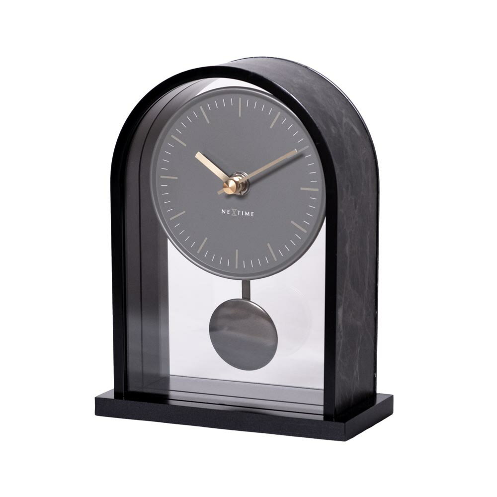 樂天商城 - 置時計 振り子時計 NEXTIME ネクスタイム テーブルクロック Marble Pendulum ブラック / NXT-J028 デスクトップ JAPANDI COLLECTION