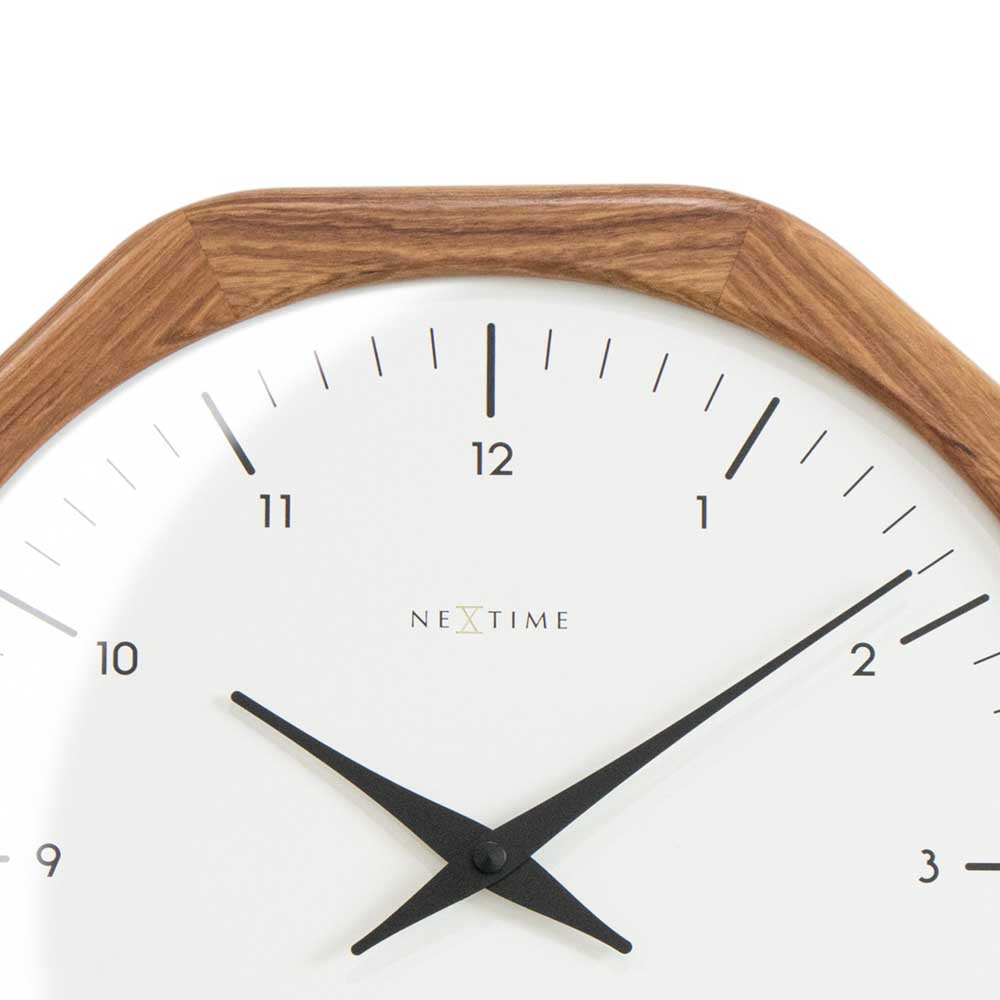 壁時計 掛時計 NEXTIME ネクスタイム ウォールクロック Line OCT / NXT-J035 ウッド ナチュラル