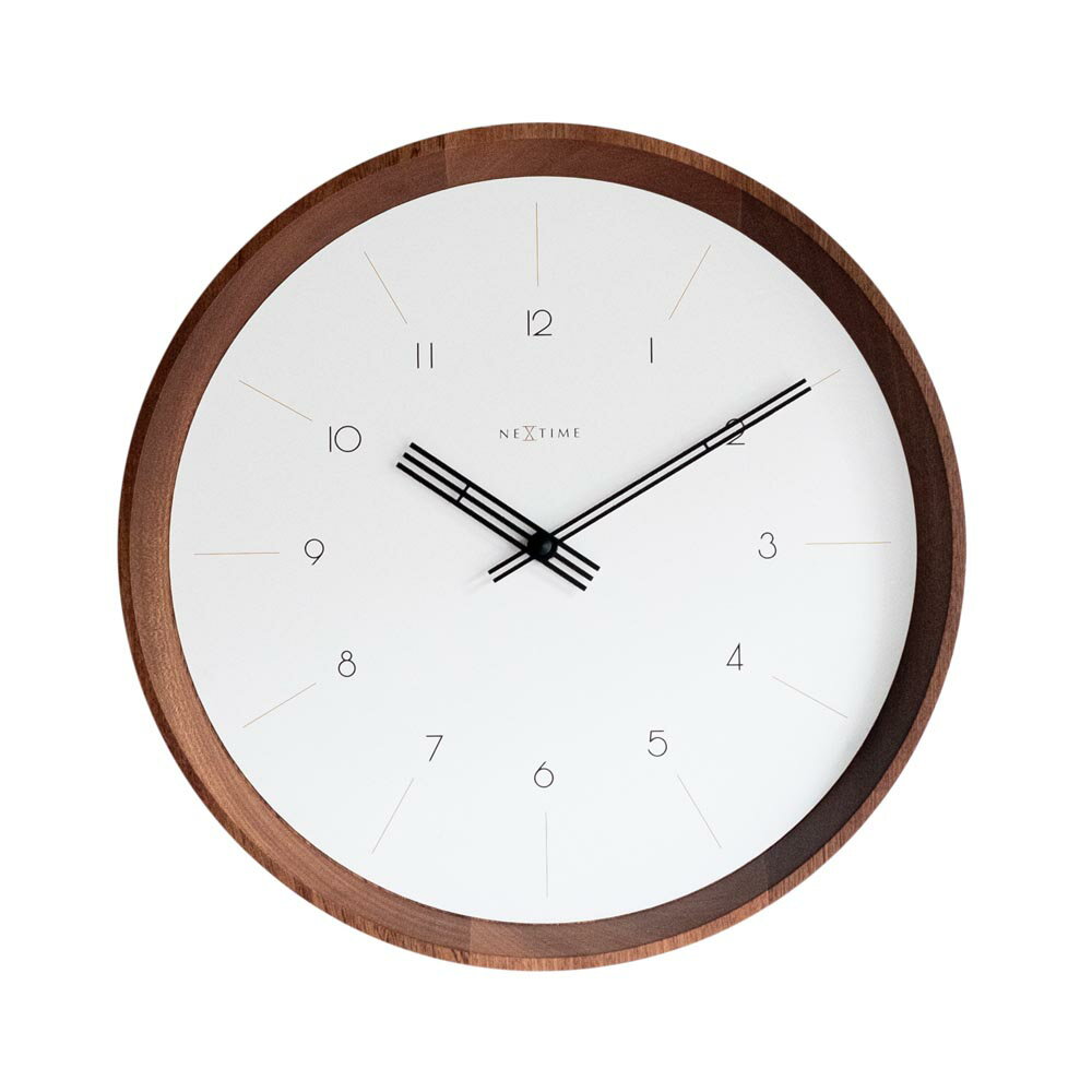 Rakuten - 壁時計 掛時計 NEXTIME ネクスタイム ウォールクロック Deep / NXT-J042 ナチュラル ウッド Past Present Series