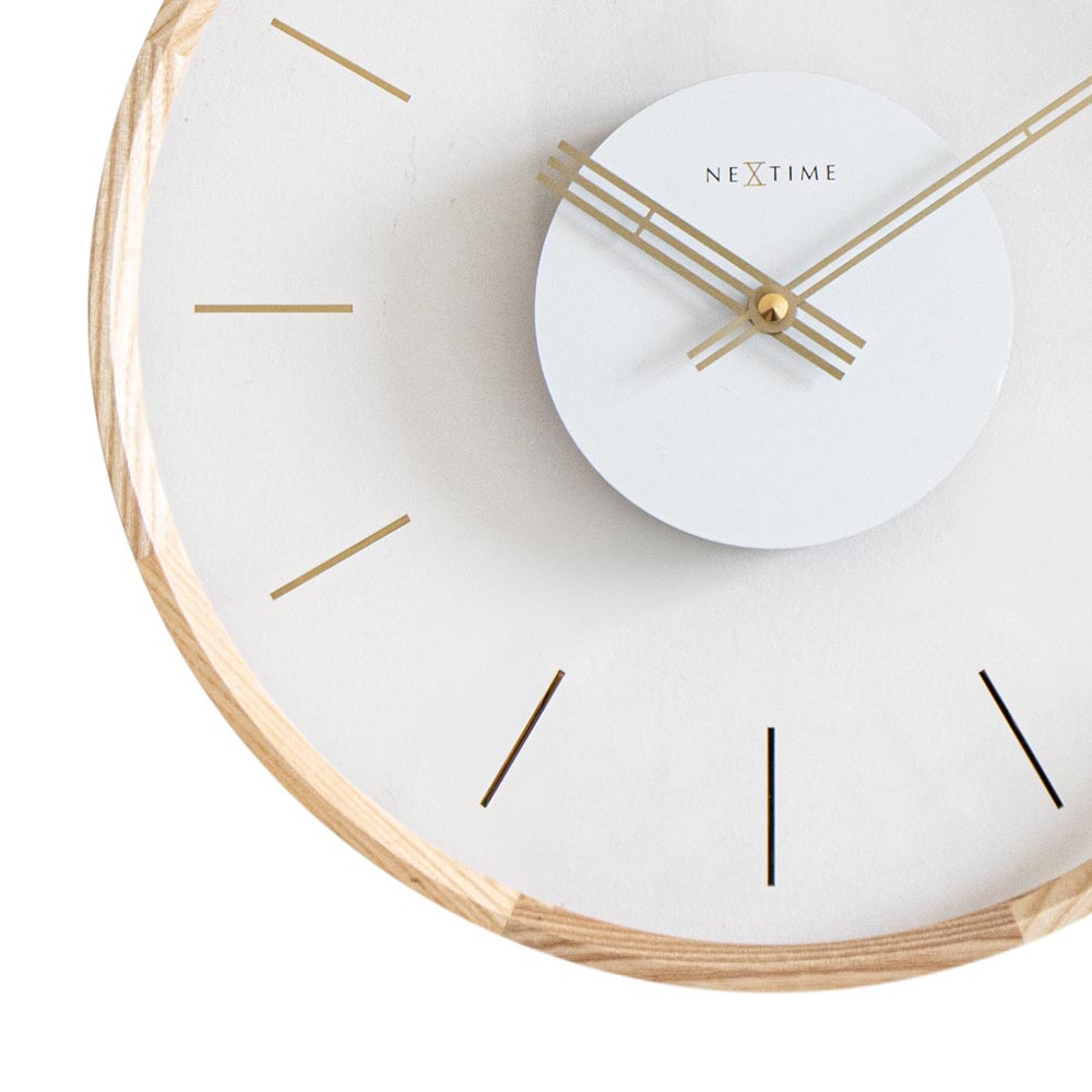 壁時計 掛時計 NEXTIME ネクスタイム ウォールクロック Kuram / NXT-J050 ナチュラル ウッド アクリル Past Present Series [2]