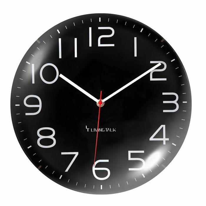 トーク ラウンドウォールクロック ブラック TCW004-BK / 壁時計 掛時計