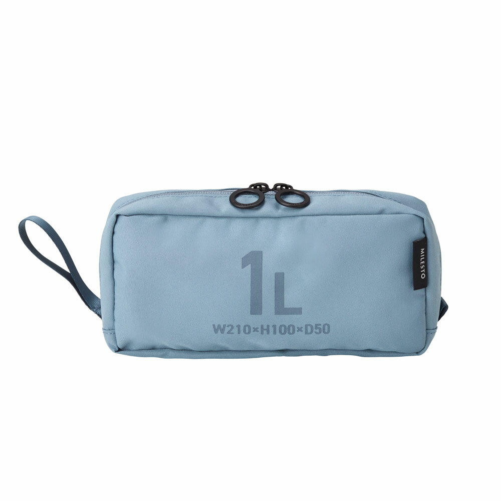 MILESTO ミレスト トラベル ポーチ 1L ブルーグレー MLS907 / 収納 バッグインバッグ トラベル モバイル収納 旅行