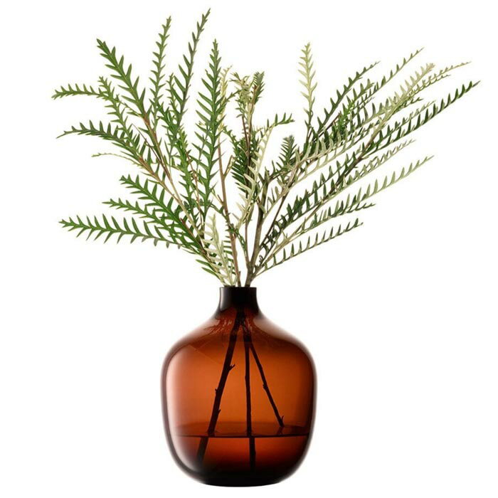 Rakuten - エルエスエー 花器 花瓶 フラワーベース LSA Vessel Vase LVS01 G1653-18-866 クリアブラウン 高さ18cm