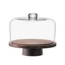 LSA エルエスエー ガラスドーム & ウォールナット スタンド City Dome & Walnut Stand G1240-26-301 / ケーキスタンド...