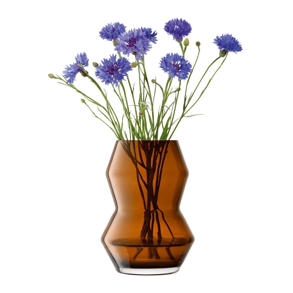 LSA Sculpt Vase スカルプト ベース G1771-16-552 LSG02 コグナックブラウン H16cm / エルエスエー 花器 花瓶 フラワーベース