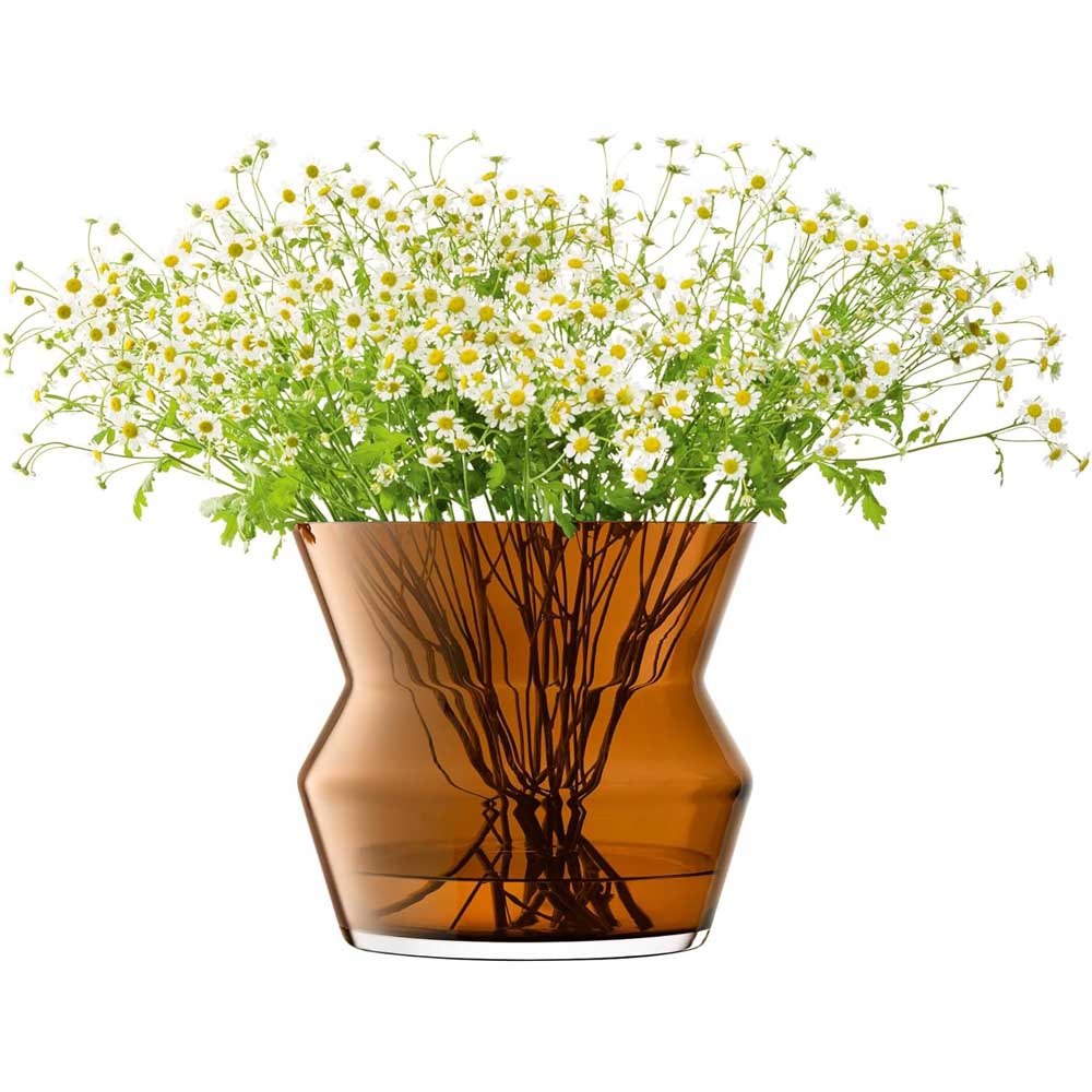 LSA Sculpt Vase/Lantern スカルプト ベース & ランタン G1771-23-552 LSG04 コグナックブラウン H23cm..