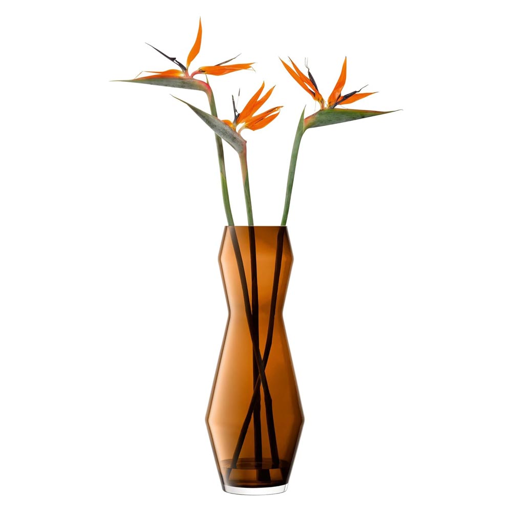 LSA Sculpt Vase スカルプト ベース G1771-65-552 LSG08 コグナックブラウン H65cm / エルエスエー 花..