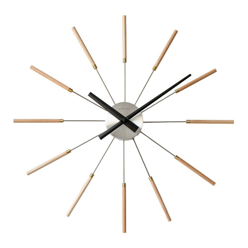 Rakuten - 壁時計 掛時計 NEXTIME ネクスタイム ウォールクロック Radiant clock stick NA ナチュラル / NXT-J013 JAPANDI COLLECTION