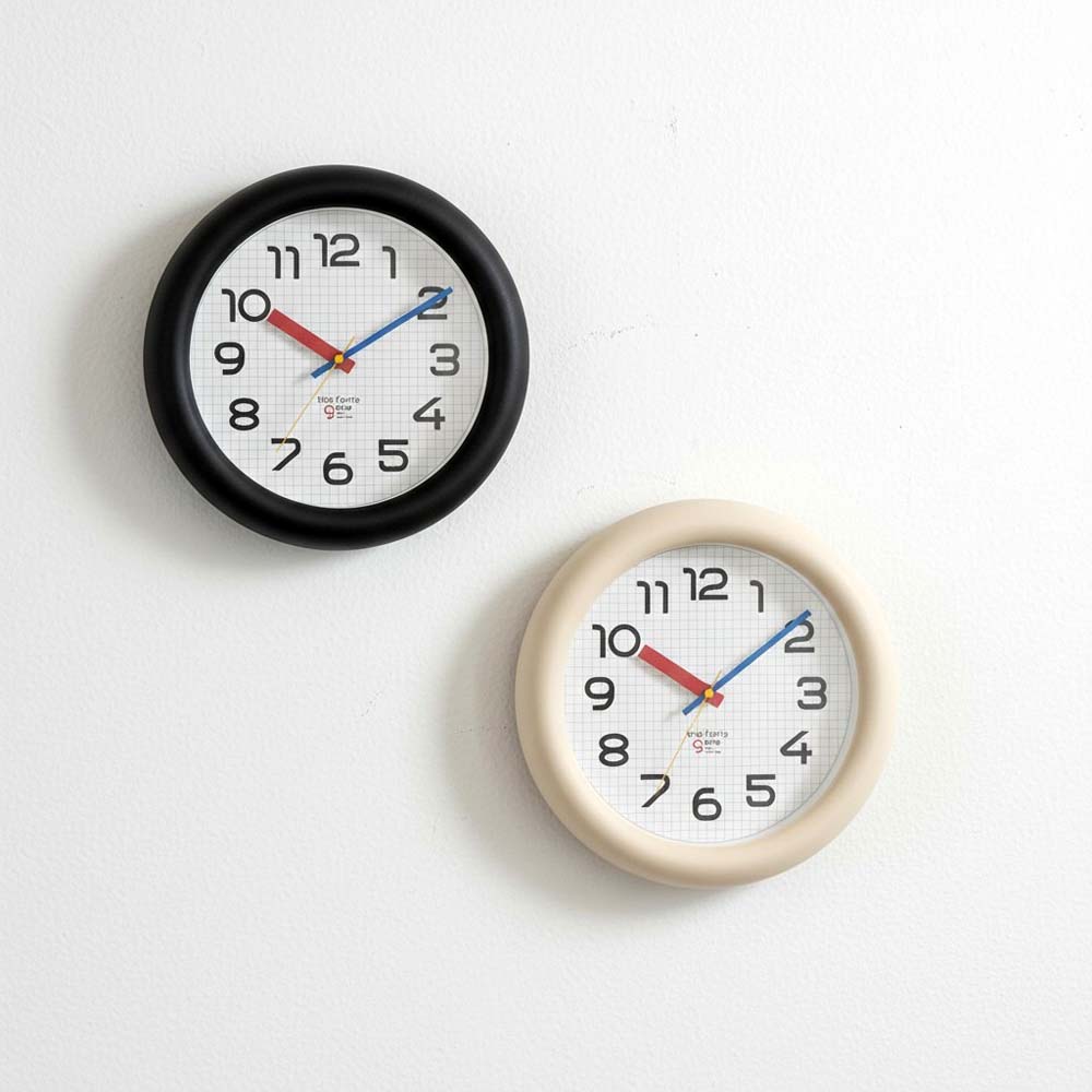 壁時計 掛時計 エルコミューン Bayer Sans ウォールクロック アイボリー / WCL-021 バウハウス フォント BHS GENE WALL CLOCK [2]