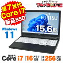 【中古】 Windows11 富士通 LIFEBOOK A747/P 15.6インチ 第7世代 Core i7 7600U メモリ16GB 新品SSD256GB テンキー 無線LAN Bluetooth Windows11 Pro ノートパソコン Office付き