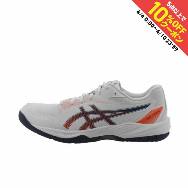 最大10%OFFクーポン 【4/4~4/10】 アシックス GEL-TASK 4 ゲルタスク 4 1071A103 メンズ レディス ハンドボール シューズ : ホワイト×オレンジ asics