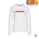 最大10%OFFクーポン 【6/4〜6/11】 マムート レディース アウトドア 長袖Tシャツ キューディー ロゴ プリント ロングスリーブ Tシャツ アジアンフィット Women 1016-01040 MAMMUT(4)