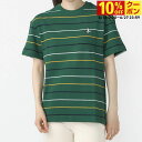 最大10%OFFクーポン 【6/18〜6/27】 チャムス レディース アウトドア 半袖Tシャツ オーバーサイズドブービーボーダーピケTシャツ CH12-1187 M111 : グリーン×イエロー CHUMS(4)