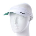 最大10%OFFクーポン 【8/15~8/20】 ミズノ テニス サンバイザー バイザー (62JW810101) : ホワイト MIZUNO