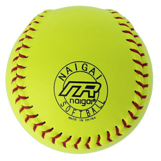11/25限定★抽選で最大100%Pバック ナイガイ 革製 イエローソフトボール 練習球 NAIGAI