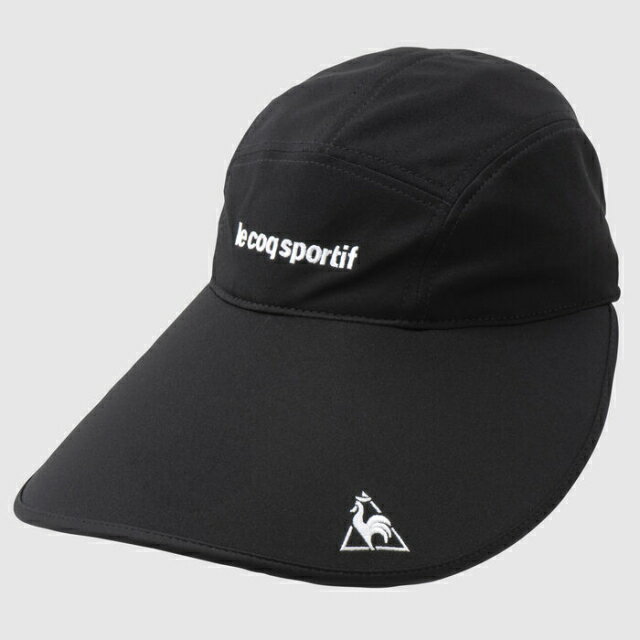 ルコック レディース 帽子 ラップメイト2WAYバイザー QMCPJC07 BLK サンバイザー 紫外線対策 UVカット ： ブラック le coq sportifのサムネイル