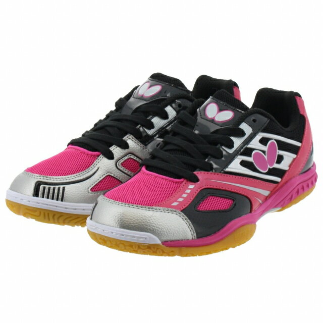 11/25限定★抽選で最大100%Pバック バタフライ レゾライン マッハ 93630 メンズ 卓球 シューズ : ブラック×ピンク BUTTERFLY 122...