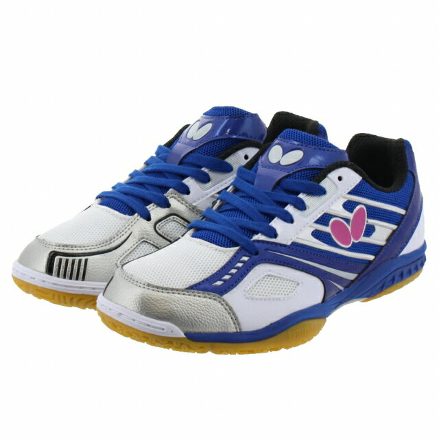 11/25限定★抽選で最大100%Pバック バタフライ レゾライン マッハ 93630 メンズ 卓球 シューズ : ブルー×ホワイト BUTTERFLY 122...